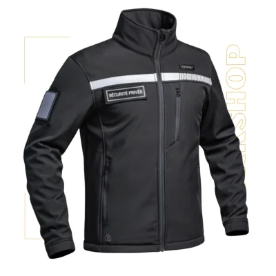 Veste Shoftshell Noir de Sécurité